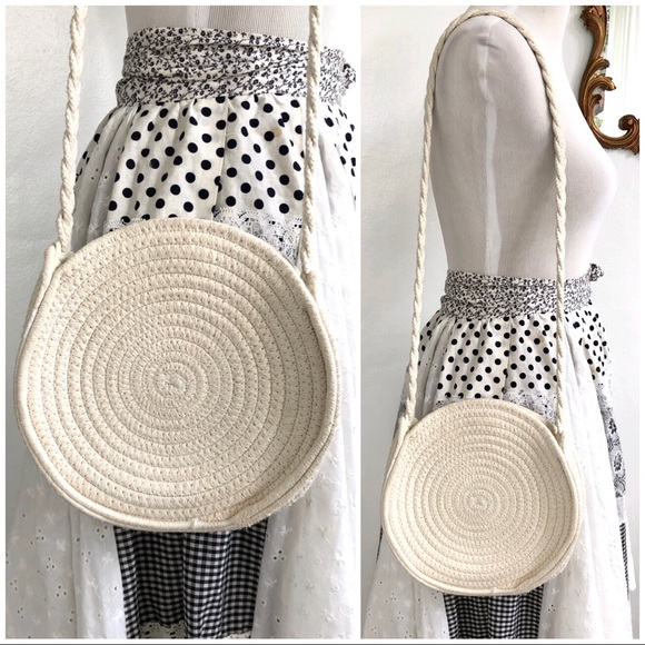 Urban Outfitters Cotton Rope Style Crossbody Bag - Picture 1 of 7